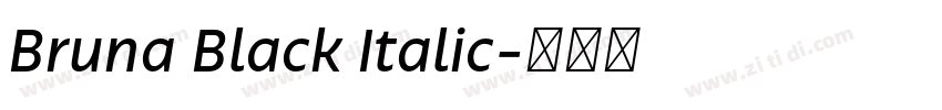 Bruna Black Italic字体转换